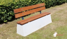 Betonbank DeLuxe mit Rückenlehne