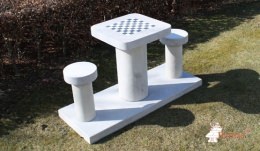 Spieltisch Schach aus Beton poliert