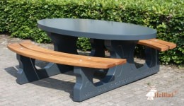 Picknickset DeLuxe Anthrazit oval