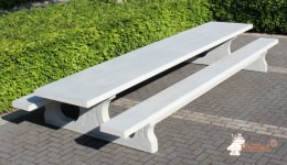 Picknickset aus Beton 450 cm lang